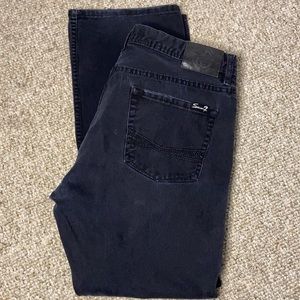 Seven7 Black Jeans Straight Leg Denim Cotton Men’s Size 38x34